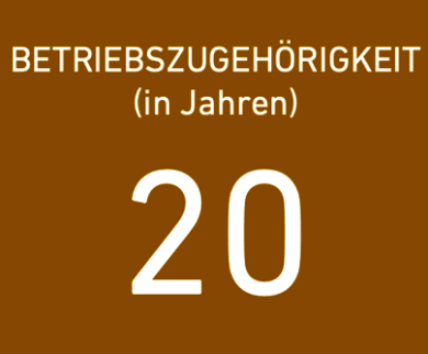 20 Jahre Betriebszugehörigkeit