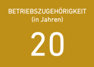 20 Jahre Betriebszugehörigkeit