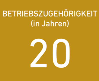 20 Jahre Betriebszugehörigkeit